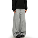 American Style Simple Solid Color Wide Leg Sweatpants