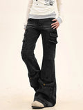 Insulated Cool Slim Fit Black Cargo Jeans