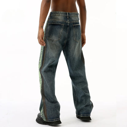 Retro Streetwear Striped Baggy Hip Hop Jeans