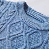 Loose Solid Color Crewneck Sweater