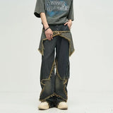 Work & Play Retro Design Five Star Straight Jeans
