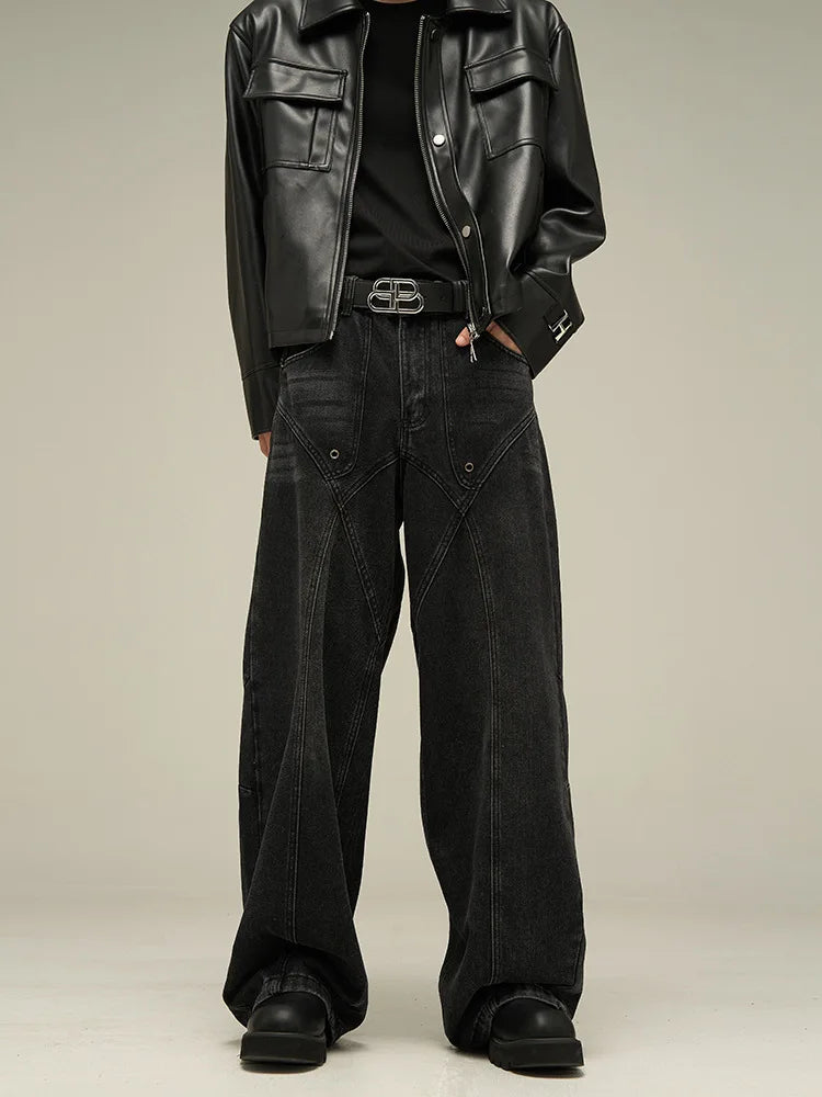 Wide Leg Vintage Washed Baggy Jeans