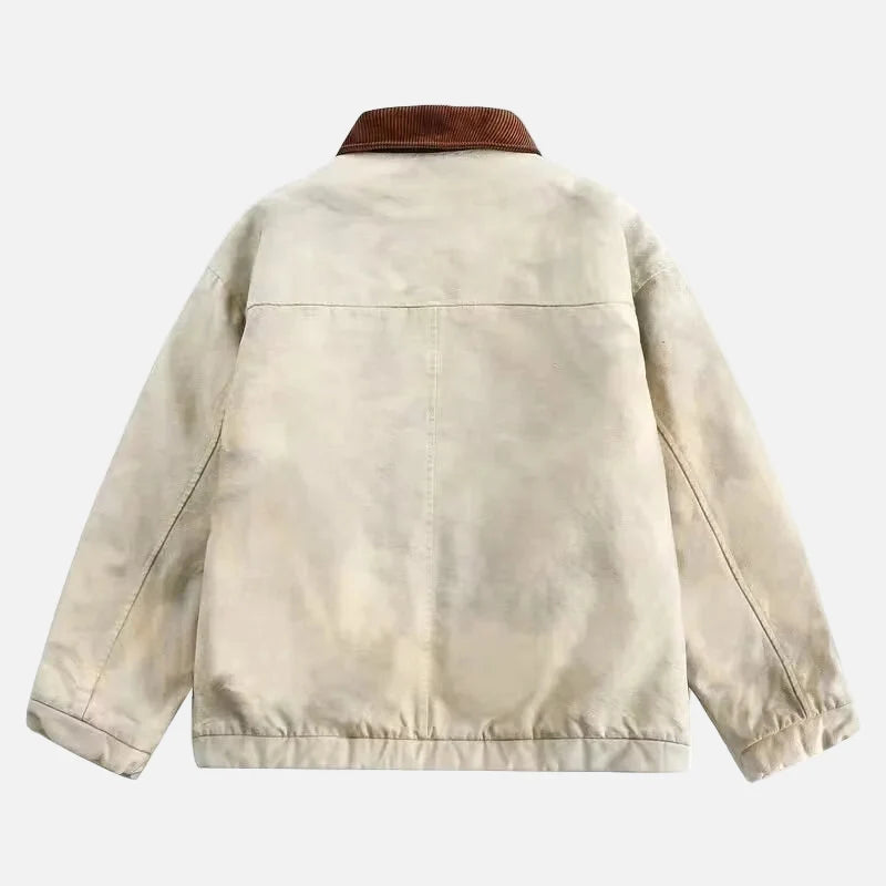 Retro Doberman Double Layered Loose Jacket