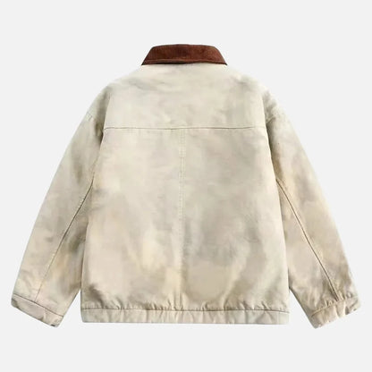 Retro Doberman Double Layered Loose Jacket
