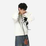 Streetwear Korean Style Floral Knitted Sweater