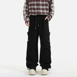 Fashionable Plain Genderless Cargo Pants