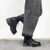 Gothic Platform Buckle Shoes