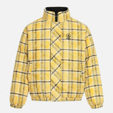 Thick Plaid Embroidered Double Sided Jacket