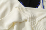 Y2K Big Heart Knitted Round Neck Jumper Sweater