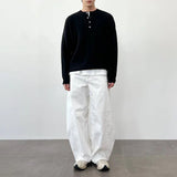 Premium Casual Henley Cable Knit Sweater
