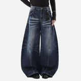 Y2K American Style Moustache Effect Jeans