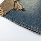 Vintage Star Patch Denim Shorts