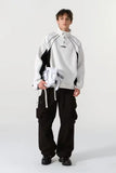 Y2K Streetwear High Collar Casual Long Sleeve Sweatshirt
