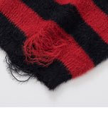Striped Knitted Ripped Sweater