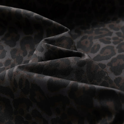 Thick Warm Leopard Print Fleece Fur Collar Jacket