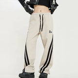 Streetwear Oversize Striped Jogging Straight Sweatpants