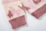 Butterfly Pattern Half Zipper Sweater