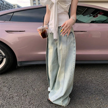 Trendsetter Oversize Washed Wide Leg Jeans
