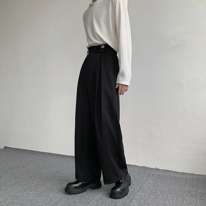 Black Oversized Wide Leg Dress Pants