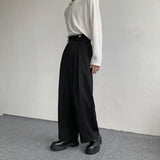 Black Formal Wide Leg Dress Pants