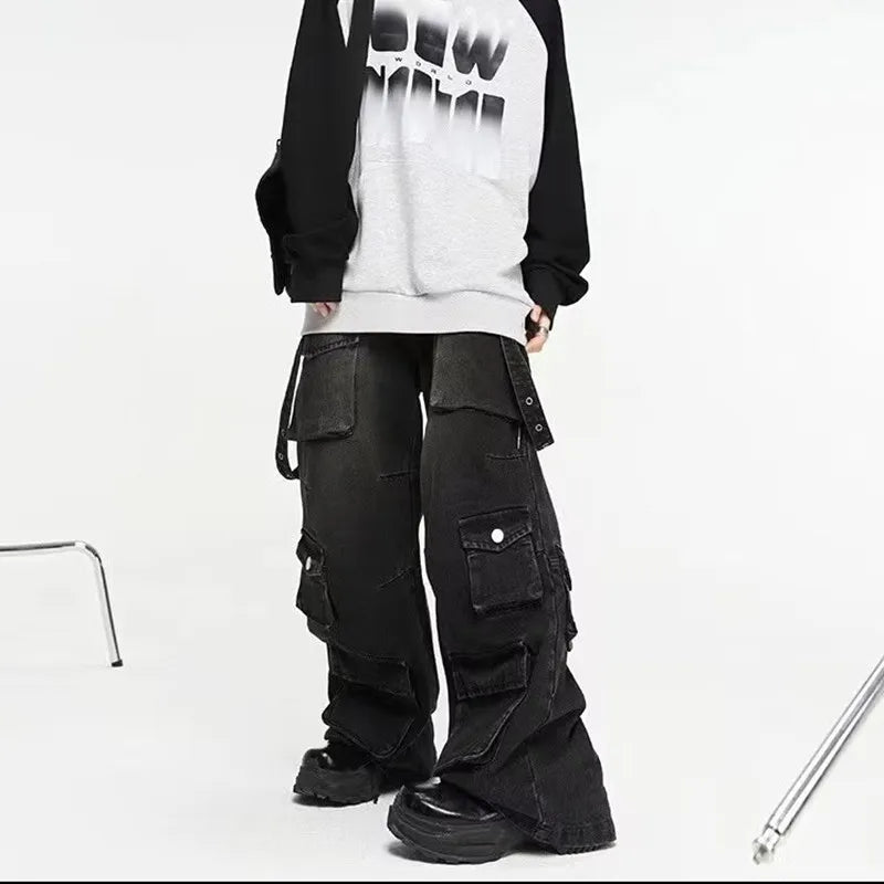 Model wearing the black Urban Pioneer Utility Pants