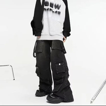 Model wearing the black Urban Pioneer Utility Pants