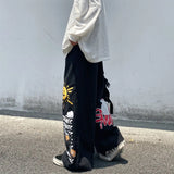 Y2K Graffiti Print Oversized Wide Leg Pants