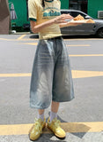 Retro Wide Leg Baggy Denim Jorts