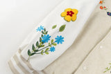 Retro Flower Embroidery Baseball Varsity Jacket