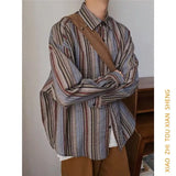 Trendy Oversize Stripe Shirt