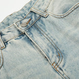 Streetwear Cropped Wide Leg Cropped Denim Short
