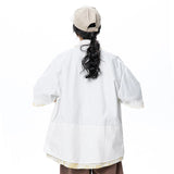 Splicing Color Blank Shirt