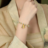 Luxurious Hotan Jade Peanut Bracelet