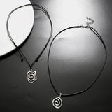Geometric Spiral Pendant Necklaces