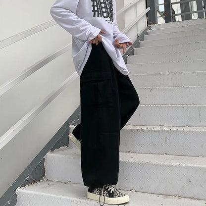 Wide-leg Baggy Cargo Pants
