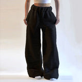 Breathable Wool Wide Leg Sweatpants