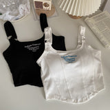 Y2K Sleeveless Bra Pad Crop Top