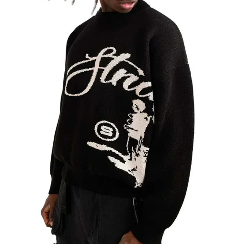 Retro Punk Knitted Sweater