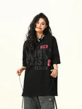 Retro Letter Print Crew Neck T-Shirt