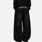 Retro Gradient Letter Printed Sports Sweatpants