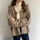 Flattering Casual Button Knit Cardigan