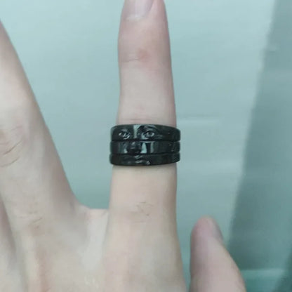 Gold Plated Face Stainless Steel Ring