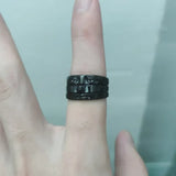 Gold Plated Face Stainless Steel Ring