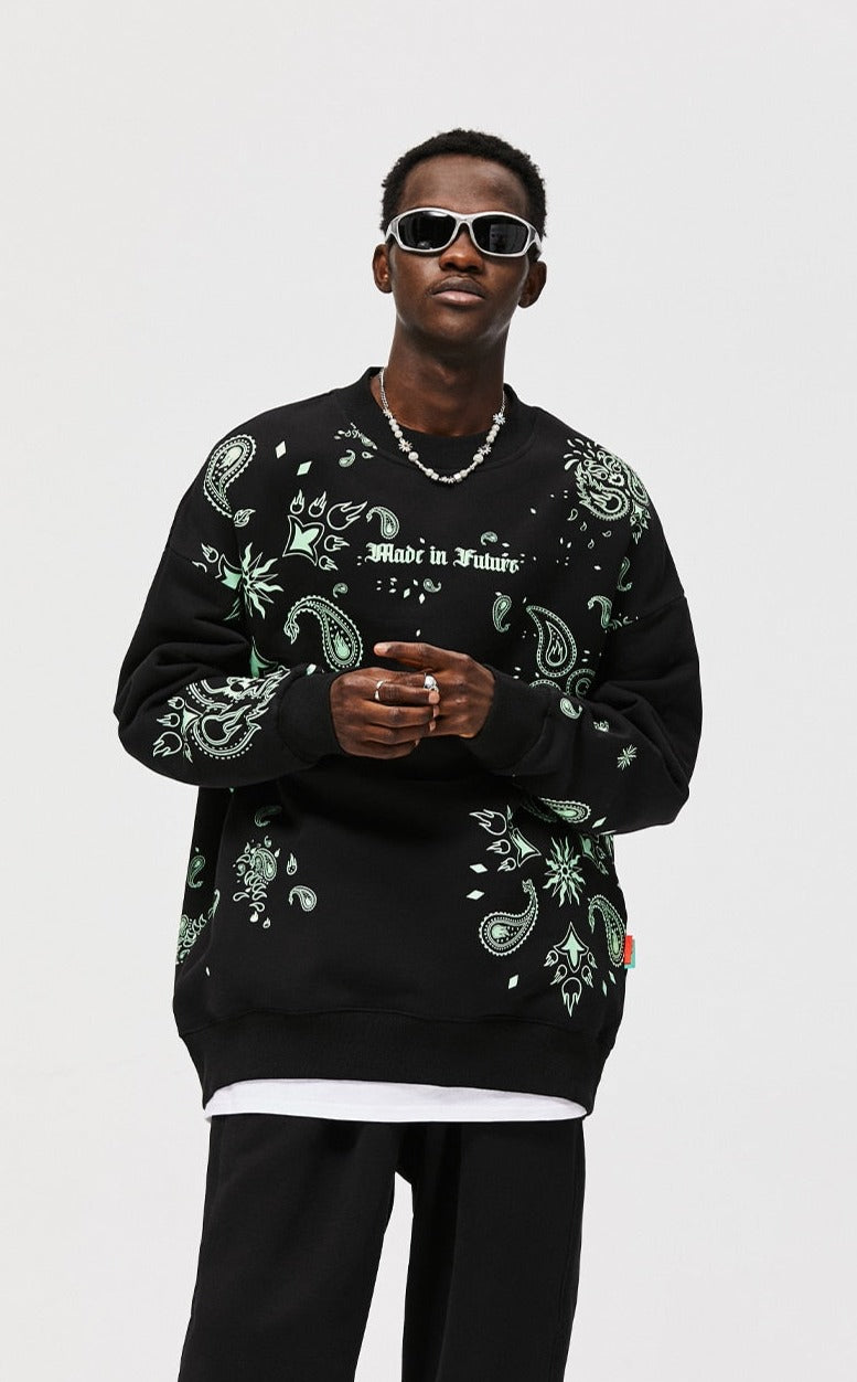 Luminous Paisley Sweatshirt