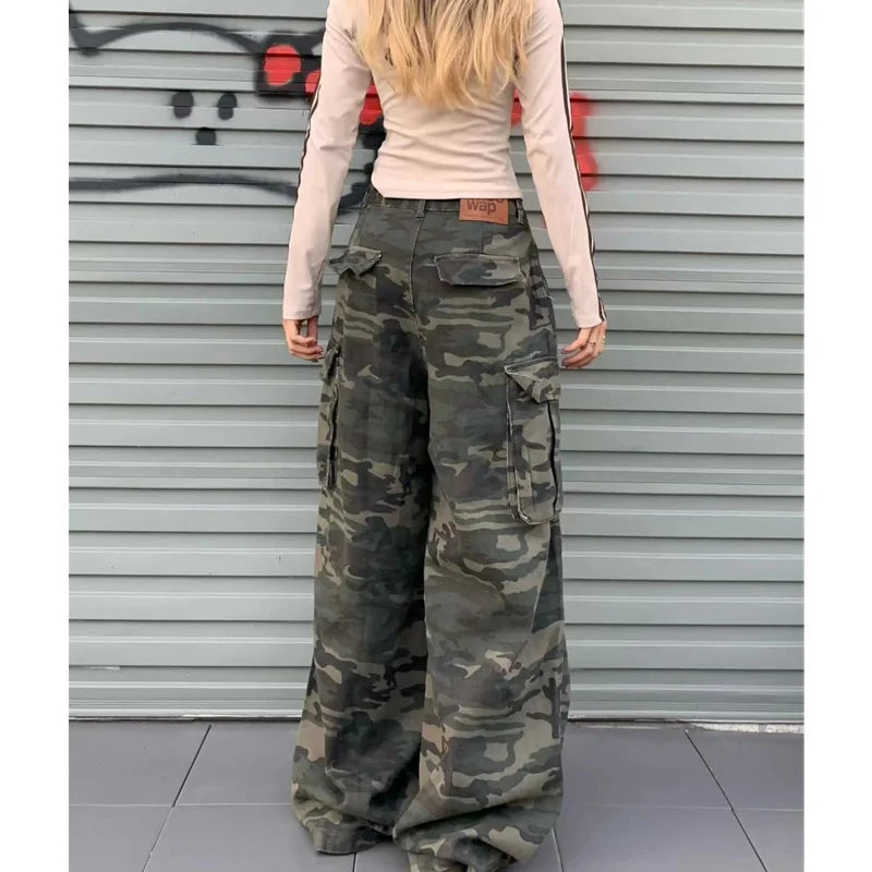 Model  wearing the army green  Ranger's Cargo Jeans