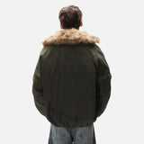 Retro Thick Quilted Fur Collar Jacket