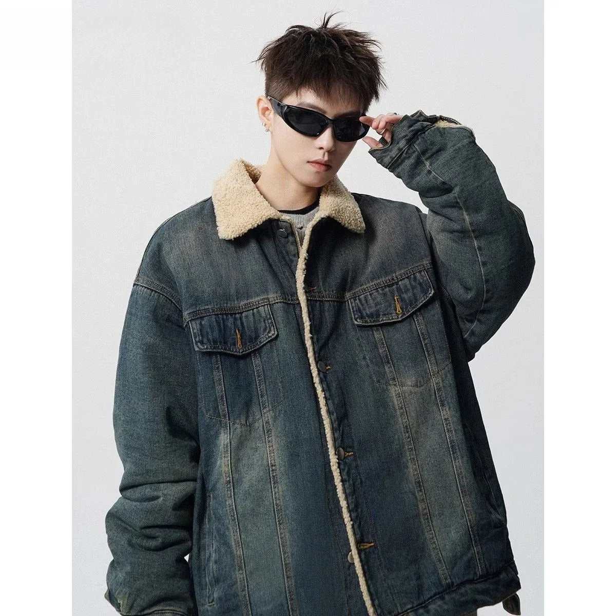 High Quality Thickened Cotton Denim Jacket