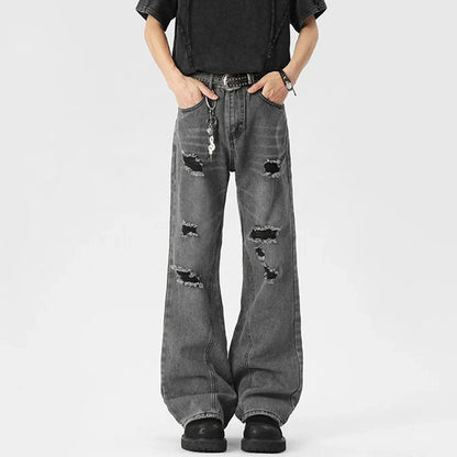 Oversized Energy  Broken Hole Slim Jeans