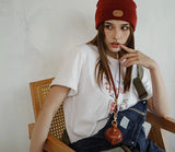 Vintage Retro Baseball Letters Print T-Shirt