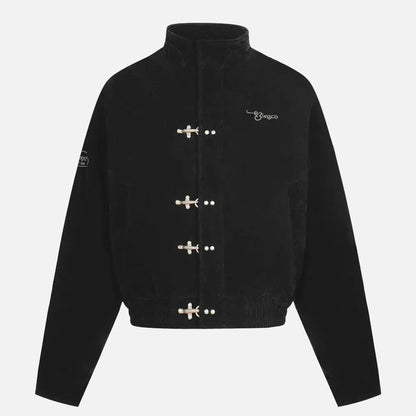 Streetwear Button Down Stand Collar Jacket